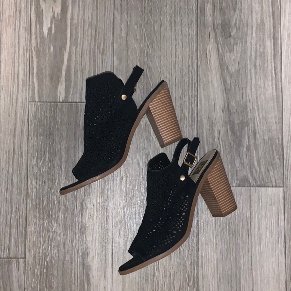 Black Strap Heels
